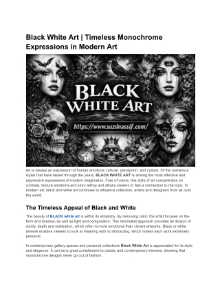 Black White Art _ Timeless Monochrome Expressions in Modern Art (1)