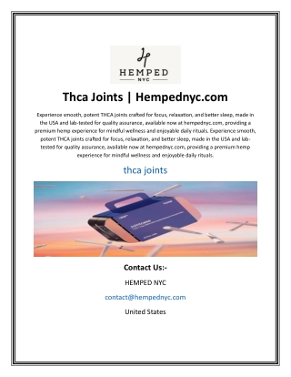 Thca Joints | Hempednyc.com