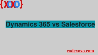 Dynamics 365 vs Salesforce