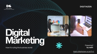 Black and Cyan Modern Digital Marketing Presentation