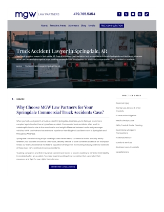 Truck Accident Lawyer in Springdale, AR