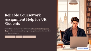 Reliable Coursework Assignment Help for UK Students