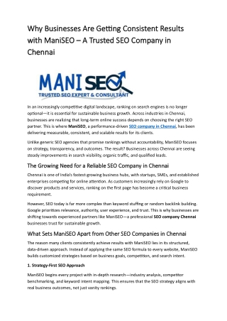 seo company chennai