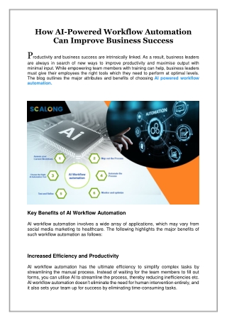 How AI-Powered Workflow Automation Can Improve Business Success