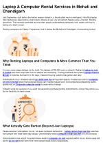 Laptop & Computer Rental Services in Mohali and Chandigarh - slide 1