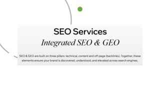 SEO Services - Integrated GEO and SEO - Buried Agency