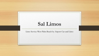 Luxury Transportation Services in Florida by SAL Limo