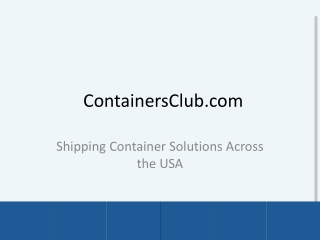 ContainersClub.com – Reliable Shipping Container Services Across the USA