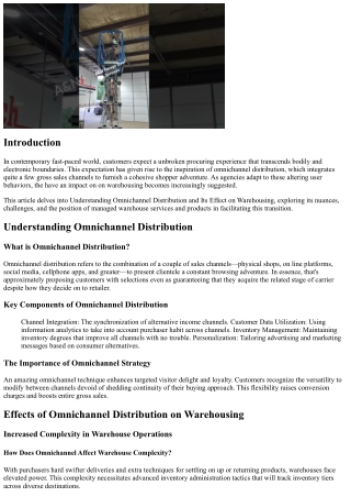 Comprehending Multichannel Distribution and Its Effect on Storage
