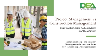 Project Management vs Construction Management