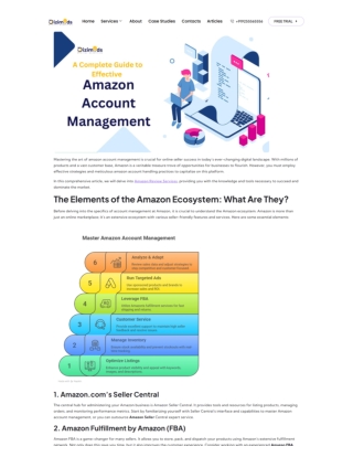 A Complete Guide to Effective Amazon Account Management