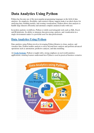 Data Analytics Using Python_Credo Systemz