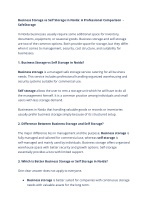 Business Storage vs Self Storage in Noida_ A Professional Comparison - SafeStorage (1) - slide 1