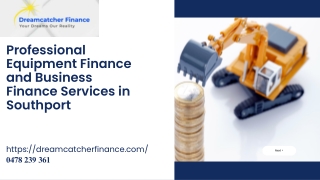 Professional Equipment Finance and Business Finance Services in Southport