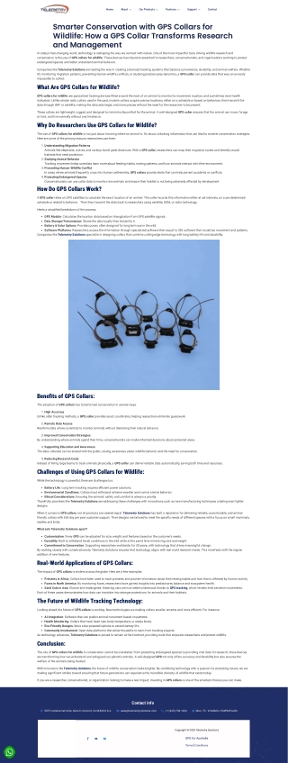 What Makes a GPS Collar Essential for Modern Wildlife Tracking in the United States