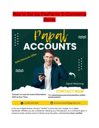 How to Set Up PayPal for E-Commerce Stores