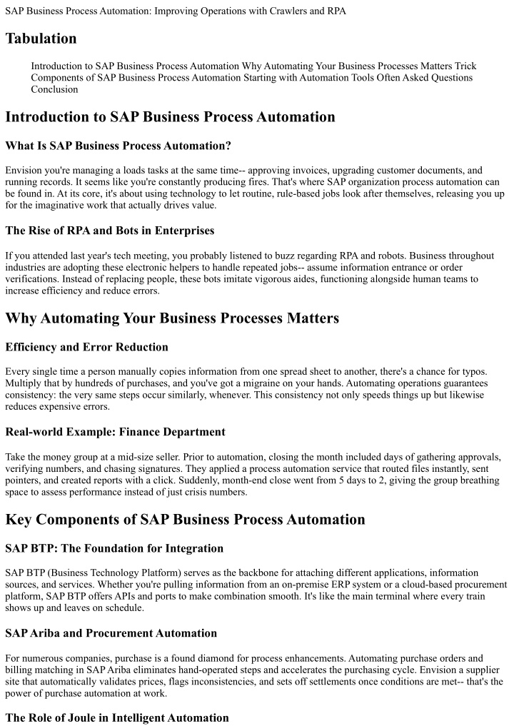 PPT - SAP Business Process Automation: Streamlining Workflows with Bots ...