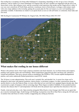 Flat Roof Repair and Installation in Chagrin Falls, OH: Expert Guidance