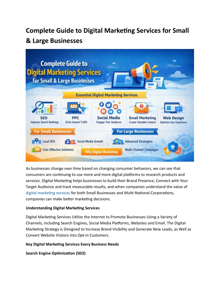 PPT - Digital Marketing Services Guide | For Small & Large Businesses ...