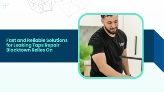 Fast and Reliable Solutions for Leaking Taps Repair Blacktown Relies On