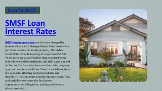 SMSF Loan Interest Rates Compare Current Rates, Terms & Lender Options for Your Self-Managed Super Fund