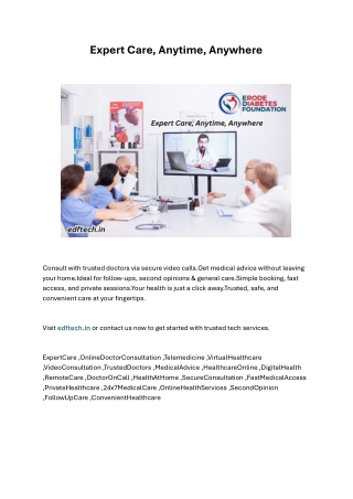 Expert Care, Anytime, Anywhere