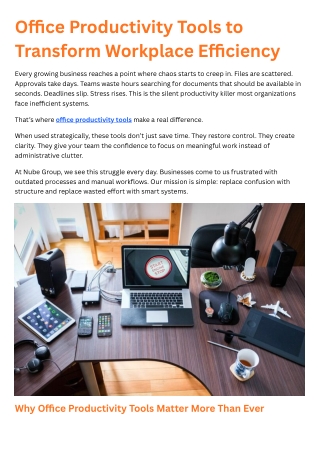 Office Productivity Tools to Transform Workplace Efficiency