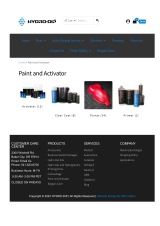 Best Hydro Dipping Paint & Activator