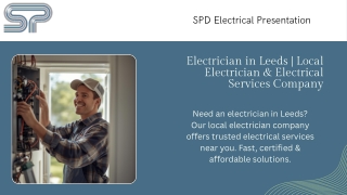 Electrician in Leeds  Local Electrician & Electrical Services Company