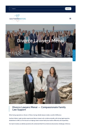 Divorce Lawyers Menai