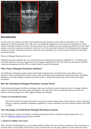 The Pros of Cloud-Based Managed Warehouse Platforms