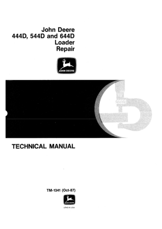 John Deere 444D, 544D and 644D Loader Service Repair Manual Instant Download (tm1341re)