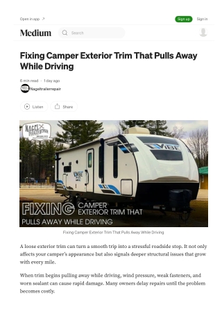 Our Michigan Camper Repair Guide for Loose Exterior Trim