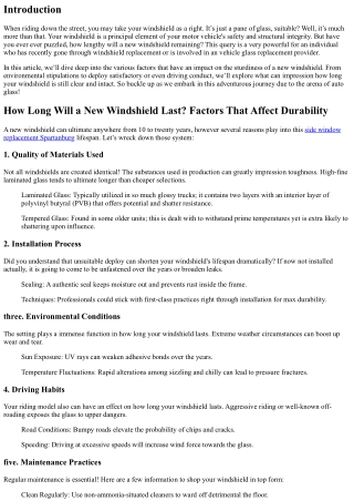 How Long Will a New Windshield Last? Factors That Affect Durability