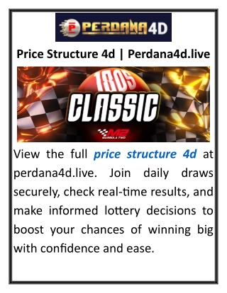 Price Structure 4d Perdana4d.live