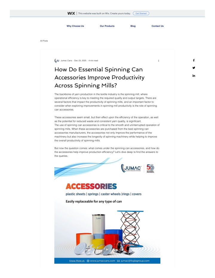 PPT - how do essential spinning can accessories improve productivity ...