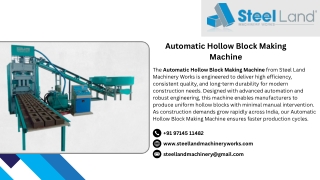 Automatic Hollow Block Making Machine