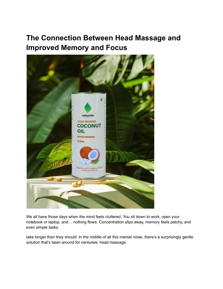 PPT - The Connection Between Head Massage and Improved Memory and Focus ...