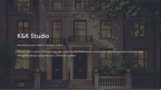 Architecture and Interior Design Studio London | K&K Studio