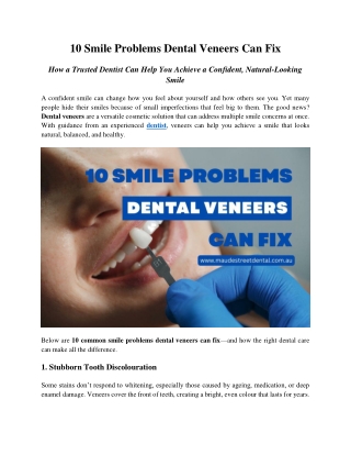 10 Smile Problems Dental Veneers Can Fix