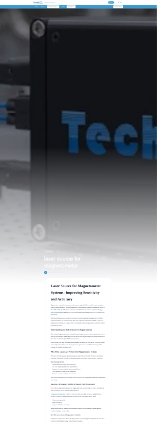 Fiber Laser Source for Magnetometer Accuracy | Techwin China