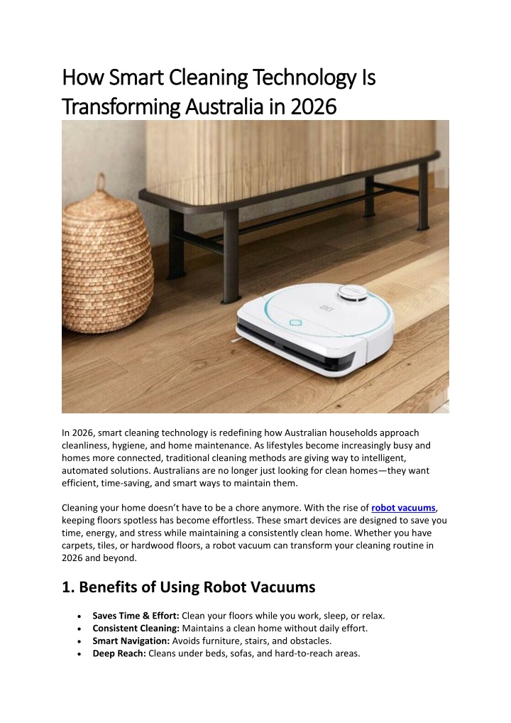 PPT - How Smart Cleaning Technology Is Transforming Australia in 2026 ...