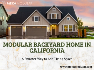 Upgrade Your Backyard With a Modern Home in California