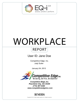 EQ-i 2.0 Workplace Sample Client Report