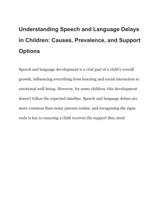Understanding Speech and Language Delays in Children_ Causes, Prevalence, and Support Options