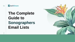 Buy Targeted Sonographers Email List for Healthcare Marketing