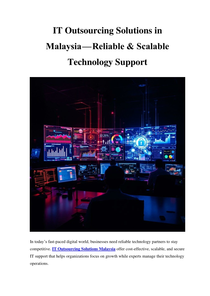 PPT - IT Outsourcing Solutions in Malaysia - Reliable & Scalable ...