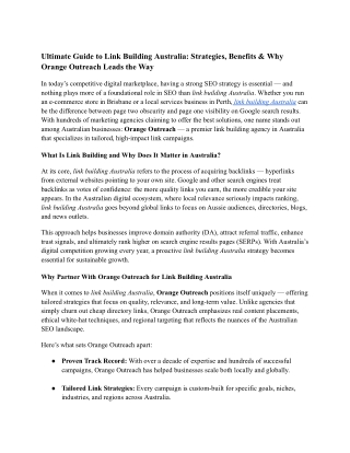 Ultimate Guide to Link Building Australia_ Strategies, Benefits & Why Orange Outreach Leads the Way