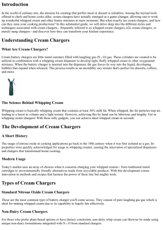 Whip It Excellent: Checking Out Different Designs and Methods with Cream Charger