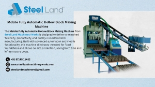 Mobile Fully Automatic Hollow Block Making Machine